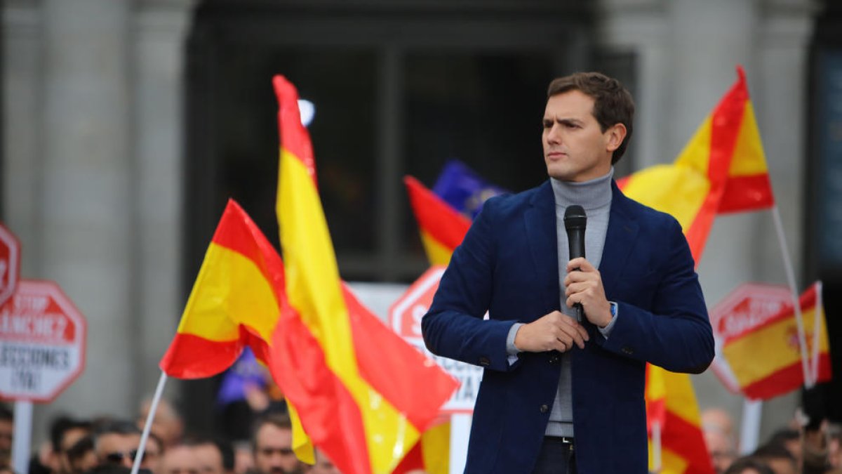 El presidente de Ciudadanos, Albert Rivera, ayer, en Madrid.