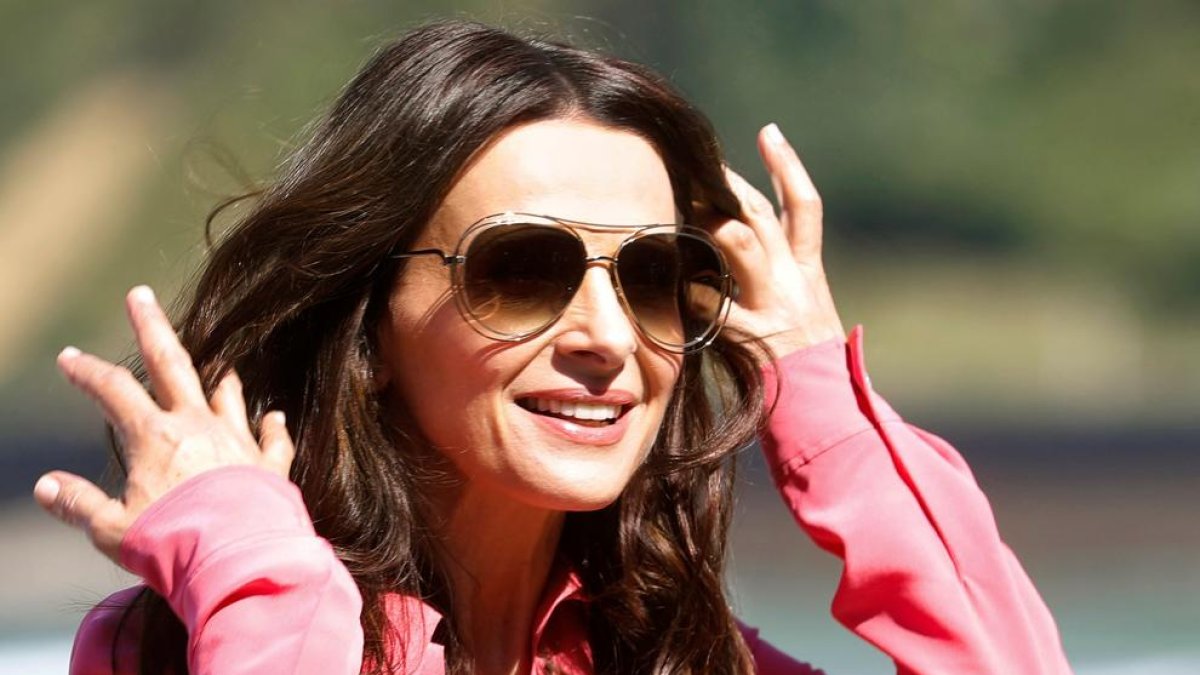 L’actriu francesa Juliette Binoche, ahir al festival donostiarra.