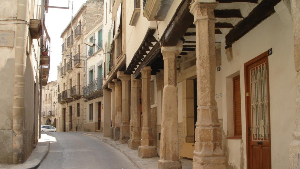 Centro histórico de Arbeca, en la comarca de Les Garrigues.
