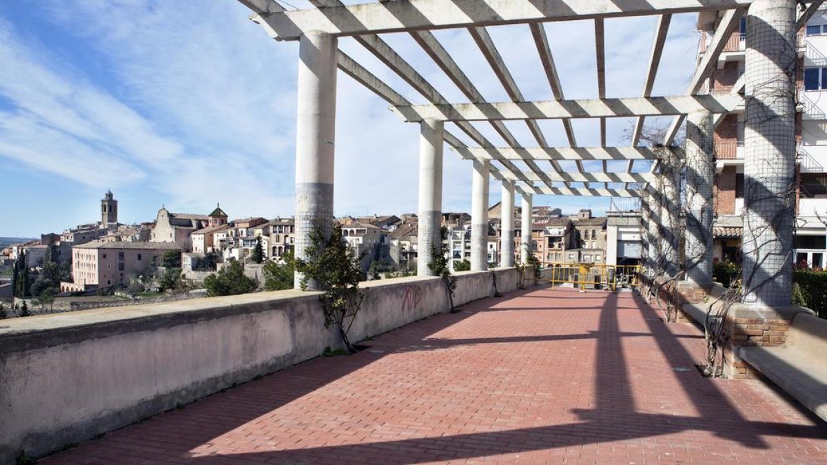 Los trabajos en el mirador de La Pèrgola.