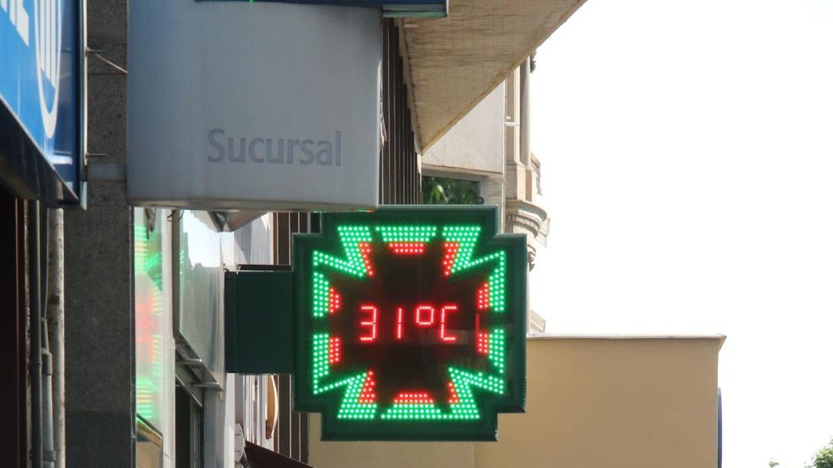 Termòmetre a 31 graus a Lleida ciutat