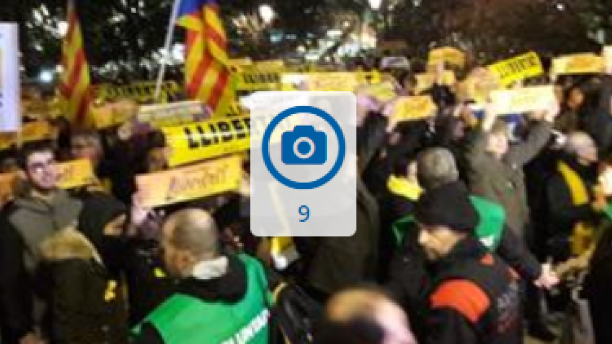 IMATGES. Concentracions contra els empresonaments ordenats pel Suprem