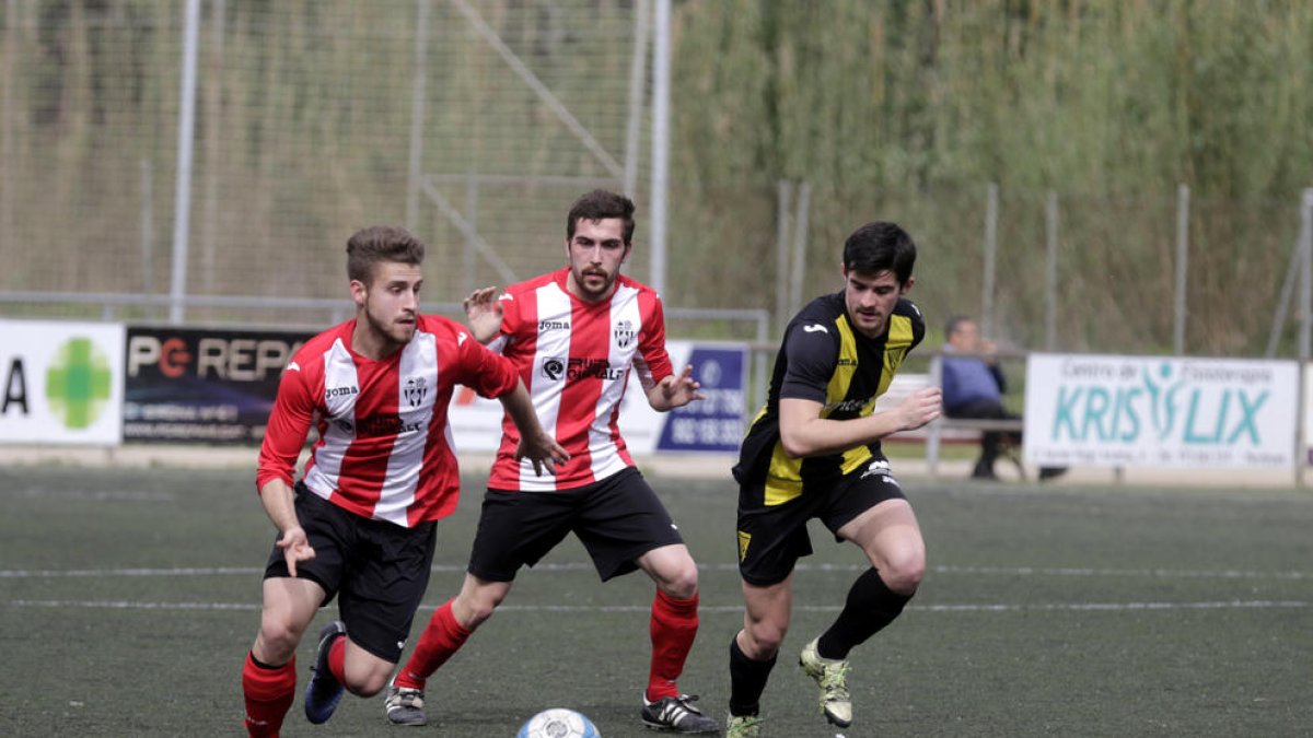 Acción transcurrida durante el encuentro entre el Pardinyes y el Puigvertenc.