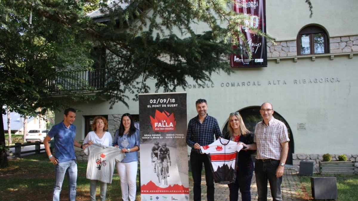 Un moment de la presentació de la prova, a la seu del Consell Comarcal de l’Alta Ribagorça.