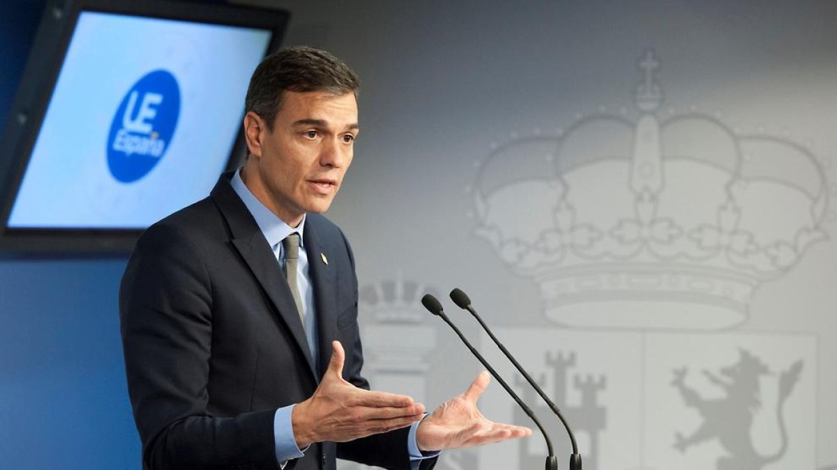El presidente del Gobierno central, Pedro Sánchez, ayer, en Bruselas.