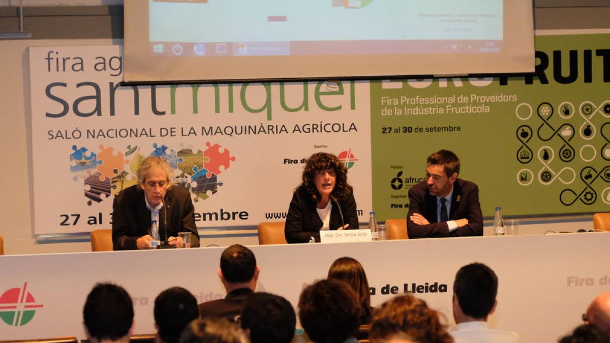 La Consellera Jordà, en la presentación de la nueva PAC de ayer.