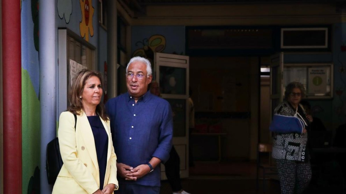 El primer ministre portuguès, el socialista António Costa, ahir al col·legi electoral on va votar.