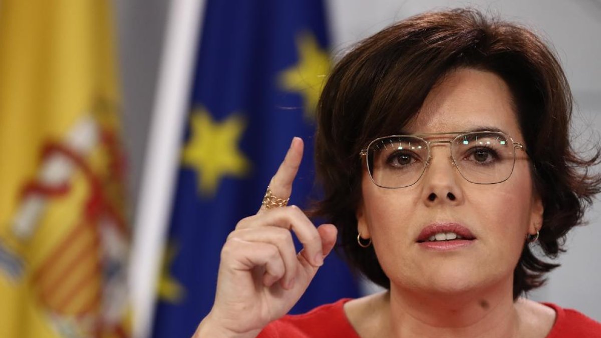La vicepresidenta del Gobierno, Soraya Sáenz de Santamaría.