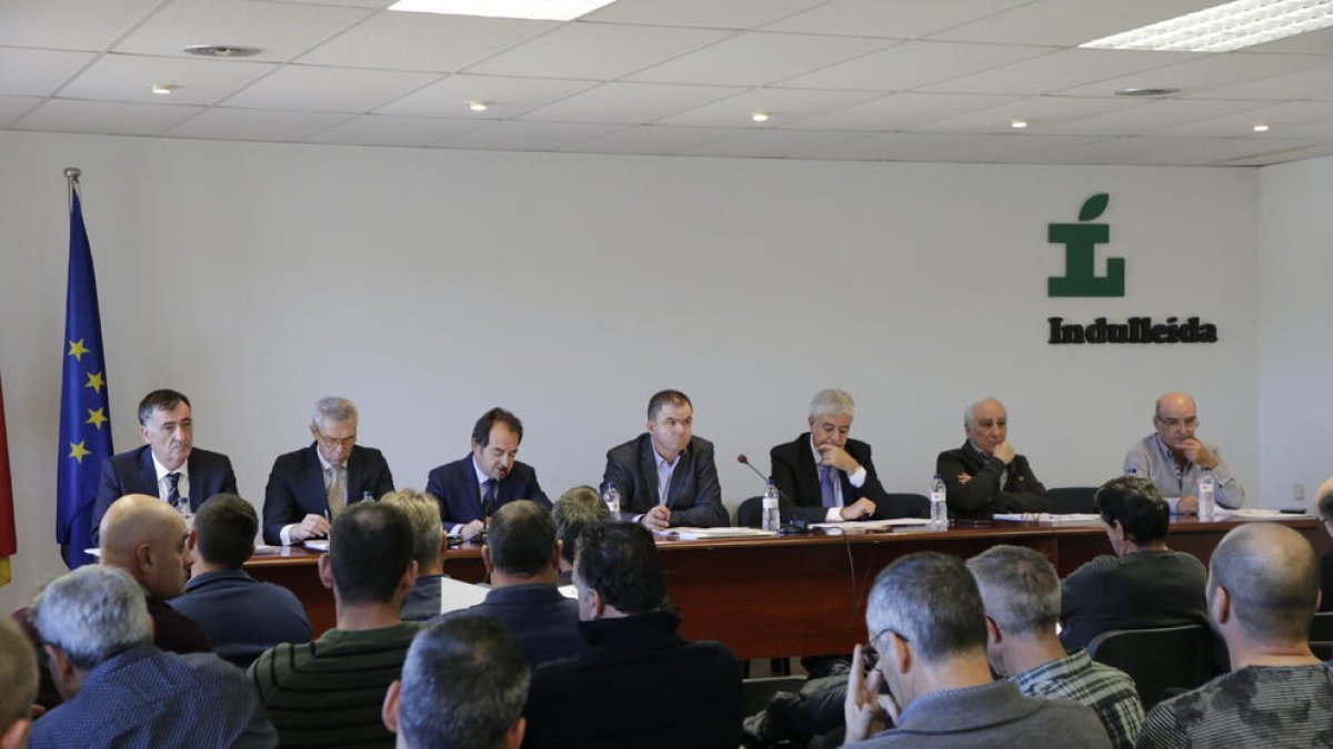 Un momento de la junta general de accionistas, la última para Marià Sorribas como director.