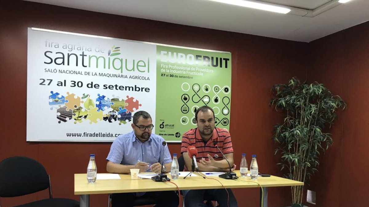 Pena i Cabré, ahir durant la roda de premsa.