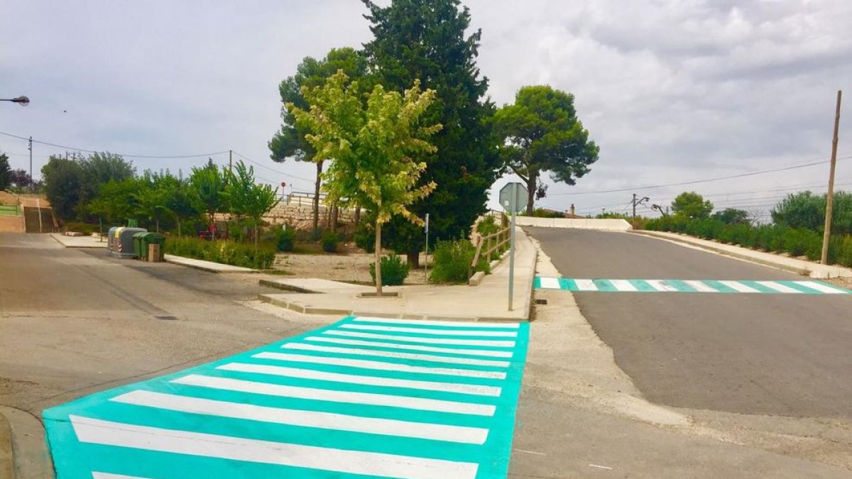 Els nous passos de l’itinerari per a escolars d’Almacelles.