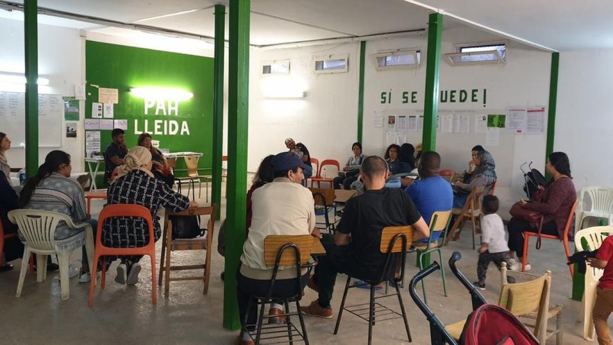 La Plataforma d’Afectats per la Hipoteca (PAH) va celebrar ahir una assemblea.