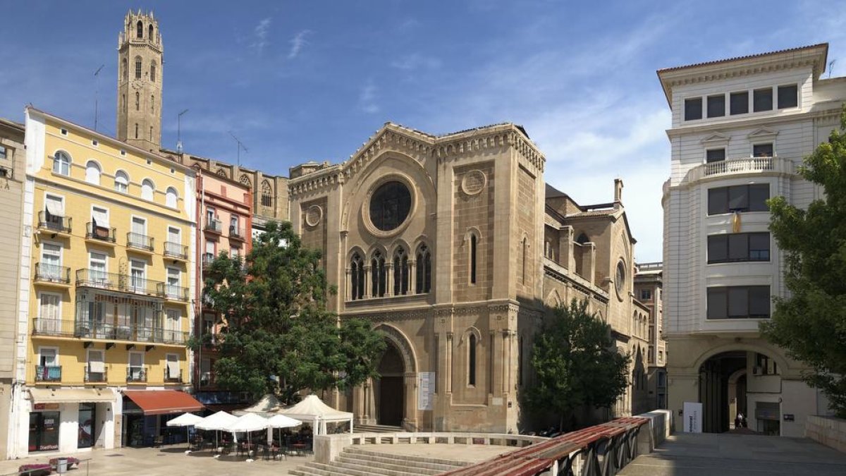 Imatge d'arxiu de la plaça Sant Joan de Lleida