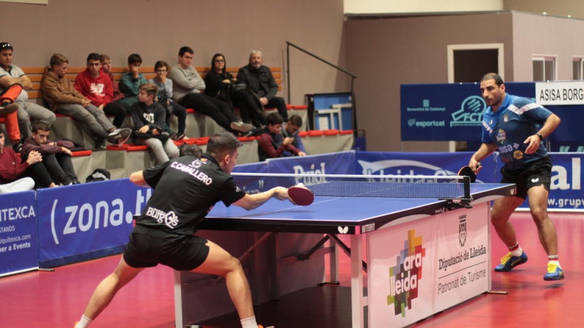 Lashin El-sayed, en el partit que va vèncer ahir contra Carlos Caballero.