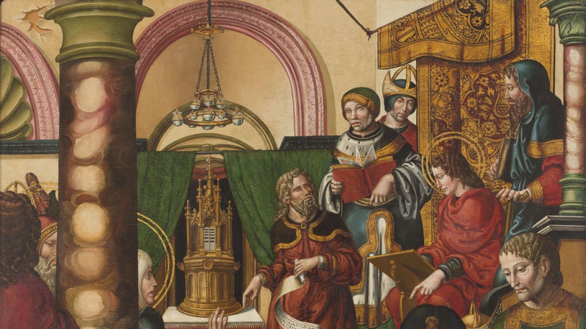 Imatge de la taula ‘Jesús entre els doctors de la llei’.