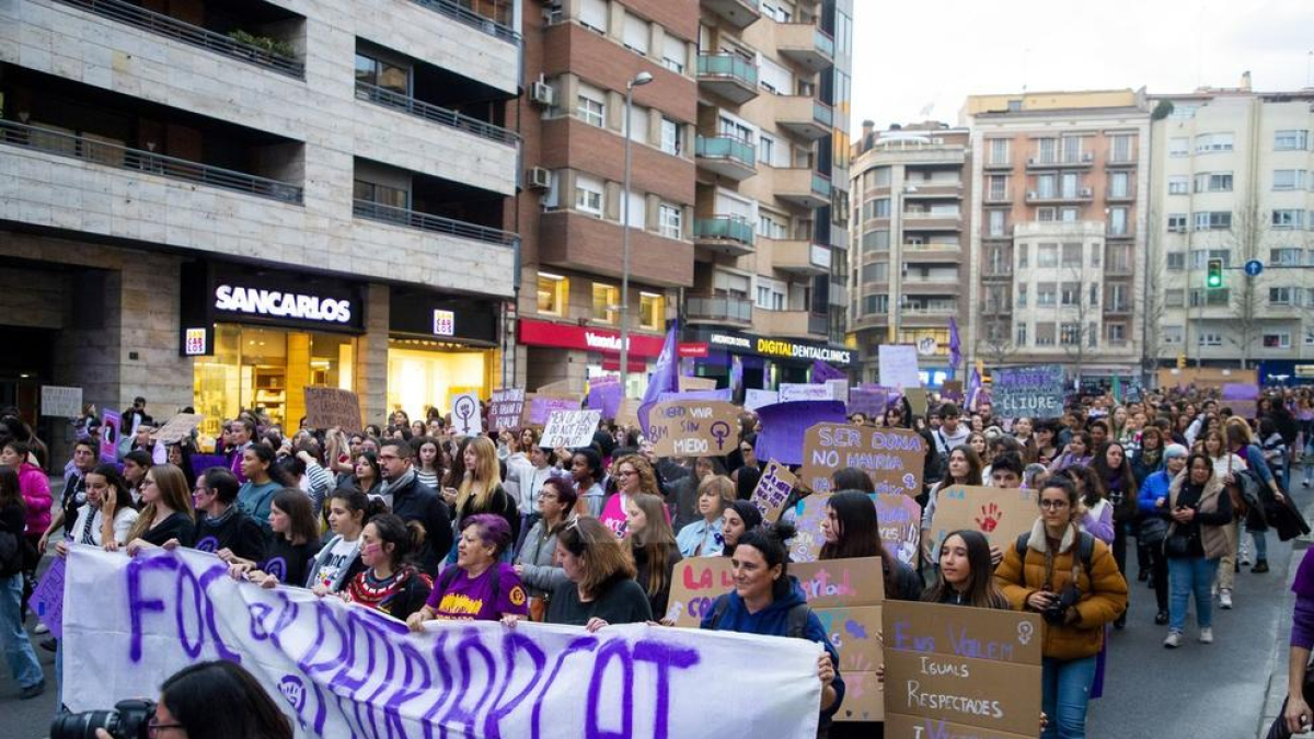 Imatge d’arxiu de la manifestació del 8 de maig de 2023 a Lleida.