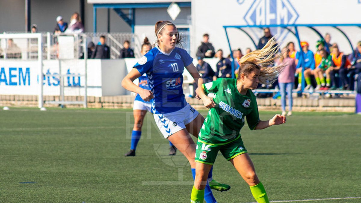 Una imagen del último partido del AEM contra el Deportivo de la Coruña
