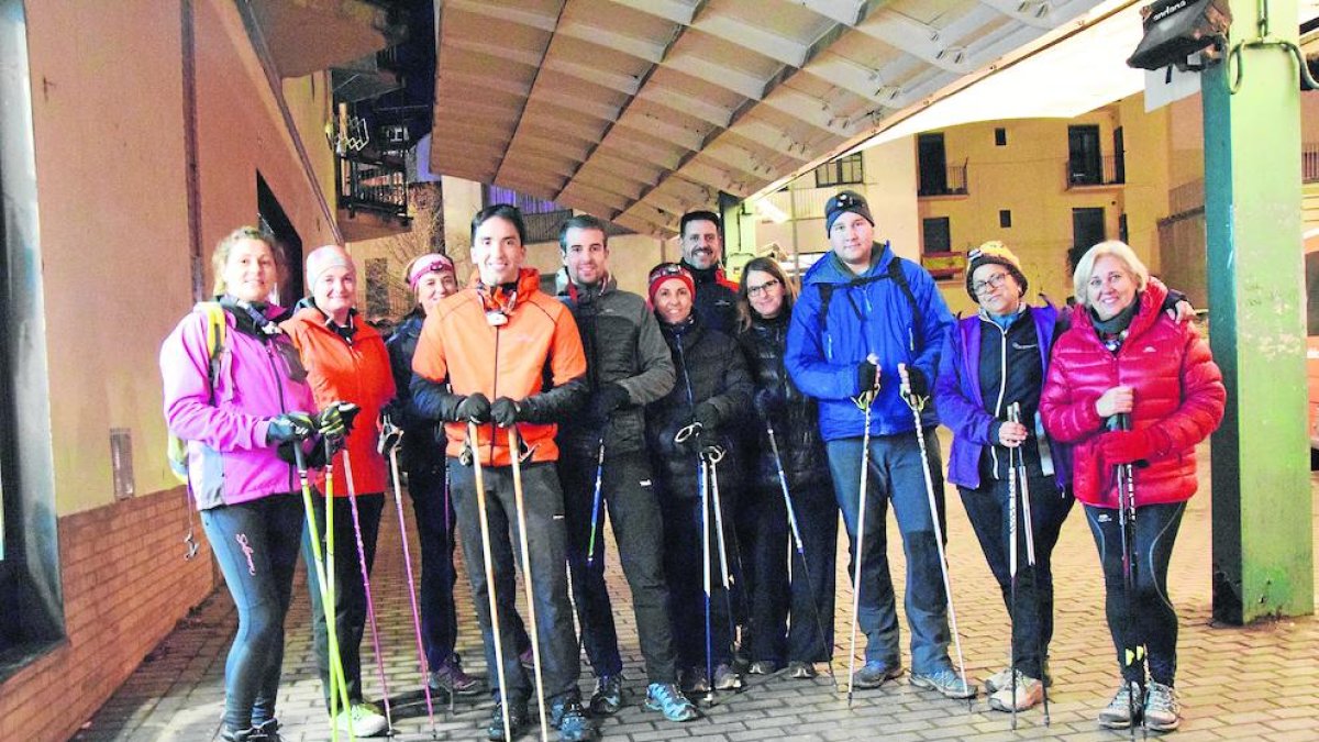 Marxa nòrdica dilluns a la Seu per a La Marató de l’Associació Nòrdic Walking Nòrdic Esports.