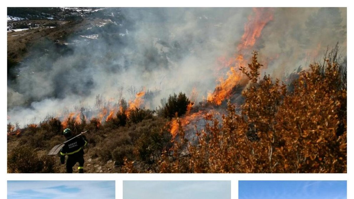 Quema prescrita esta semana de los Rurales en Les Valls d’Aguilar.