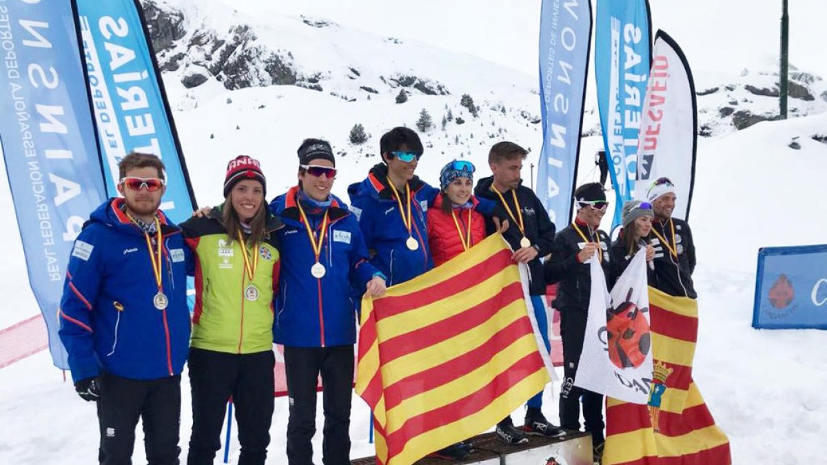 El primer equipo catalán, formado por los leridanos Sergi Brau, Marta Cester y Jaume Pueyo, fue campeón absoluto en relevos.