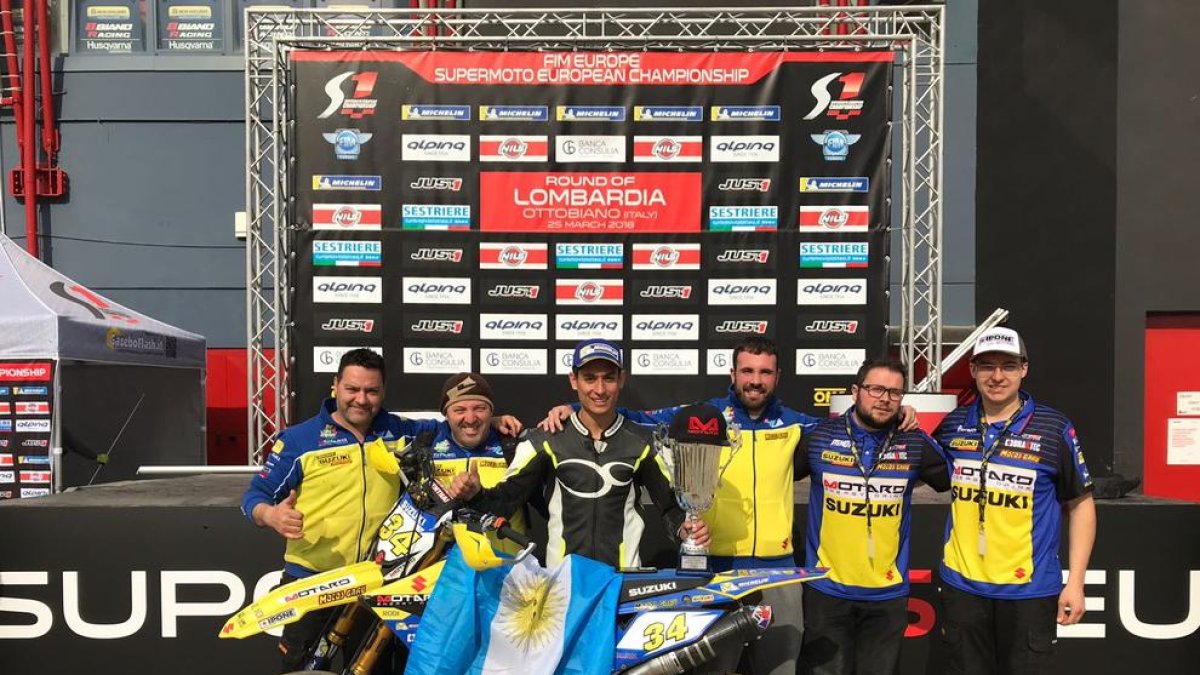 El Suzuki Grau Racing, podio en Supermoto