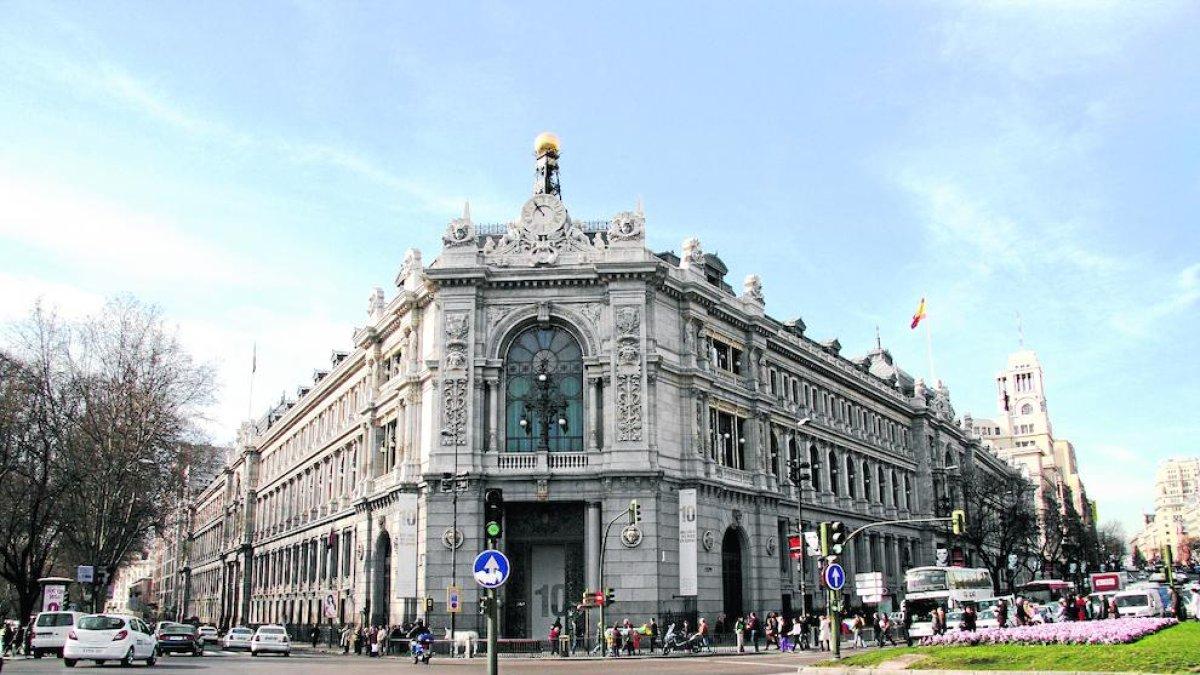 Imatge de l’edifici que acull el Banc d’Espanya a Madrid.