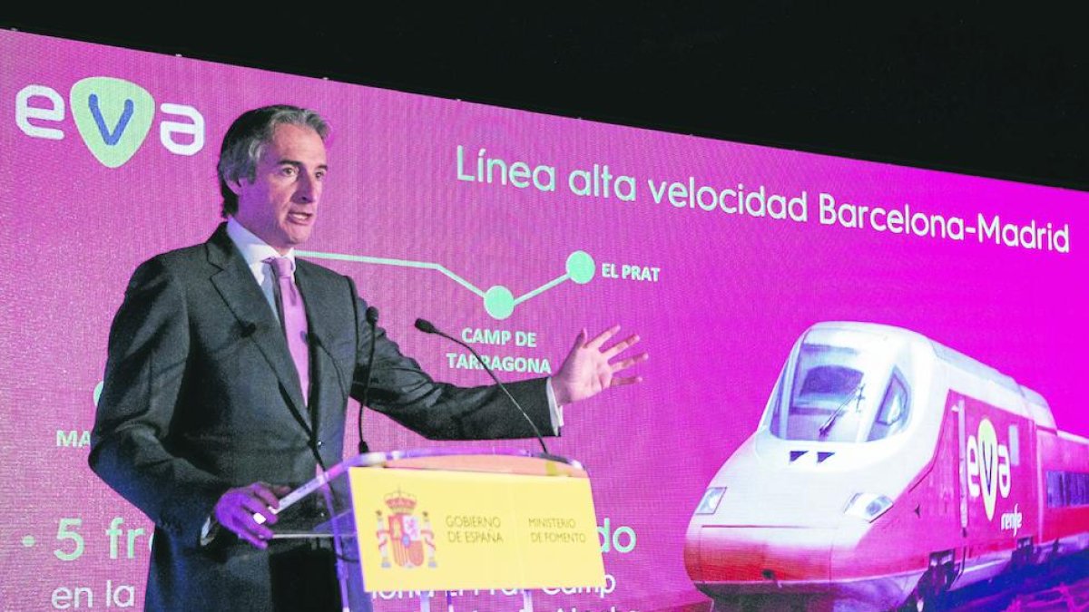 Íñigo de la Serna, en la presentación del tren EVA el pasado seis de febrero.