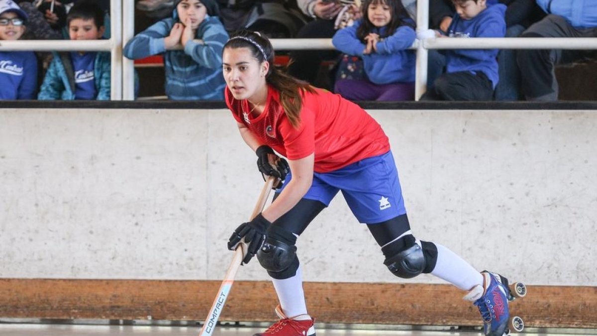 Catalina Flores, nova jugadora del Vila-sana, durant un partit amb la selecció de Xile.