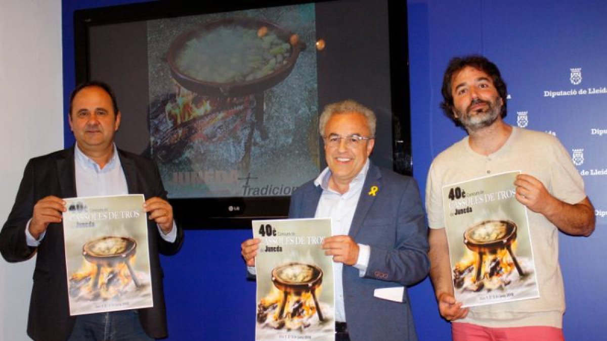 Presentació del cartell del concurs, ahir a la Diputació de Lleida.