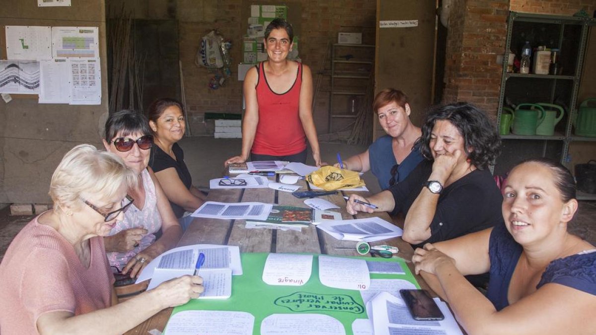 Un moment del taller que es va organitzar ahir a Tàrrega.