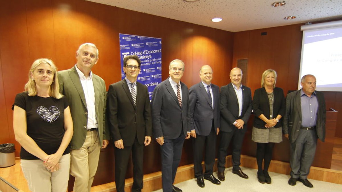 Participants en la sessió d’ahir del congrés a la UdL.
