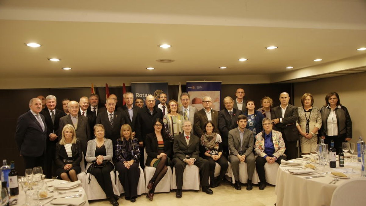 El homenaje tuvo lugar ayer en la cena solidaria del Club Rotary Lleida en el hotel NH Pirineus.