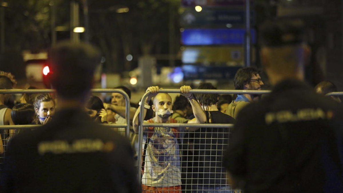 Imagen de archivo de una protestas contra la “ley Mordaza”.
