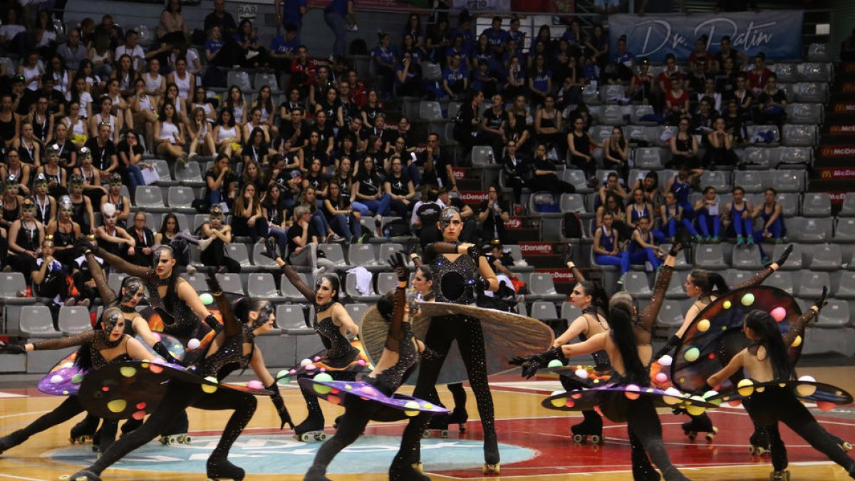 Uno de los grupos israelíes que compitieron ayer en la primera jornada del Europeo, en el Barris Nord.
