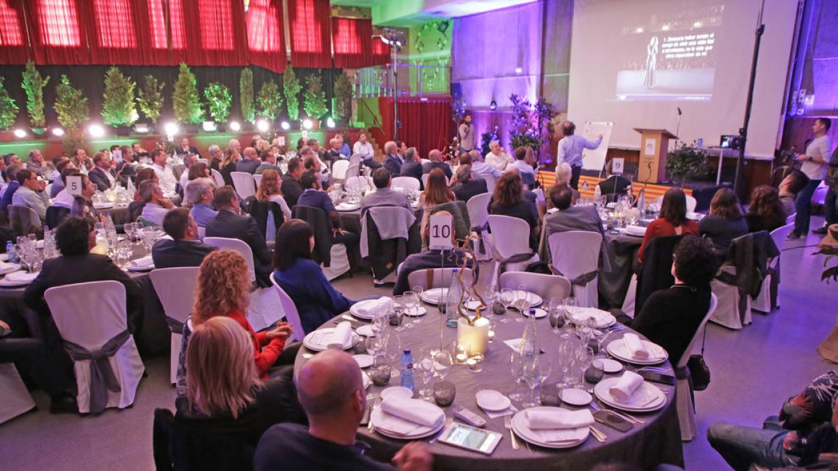 Un moment de la celebració del 25è aniversari del Parc Empresarial de Torrefarrera.