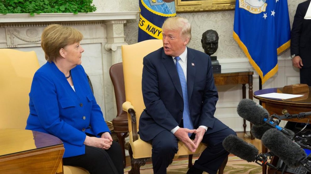 Angela Merkel se reunió el viernes con Donald Trump.