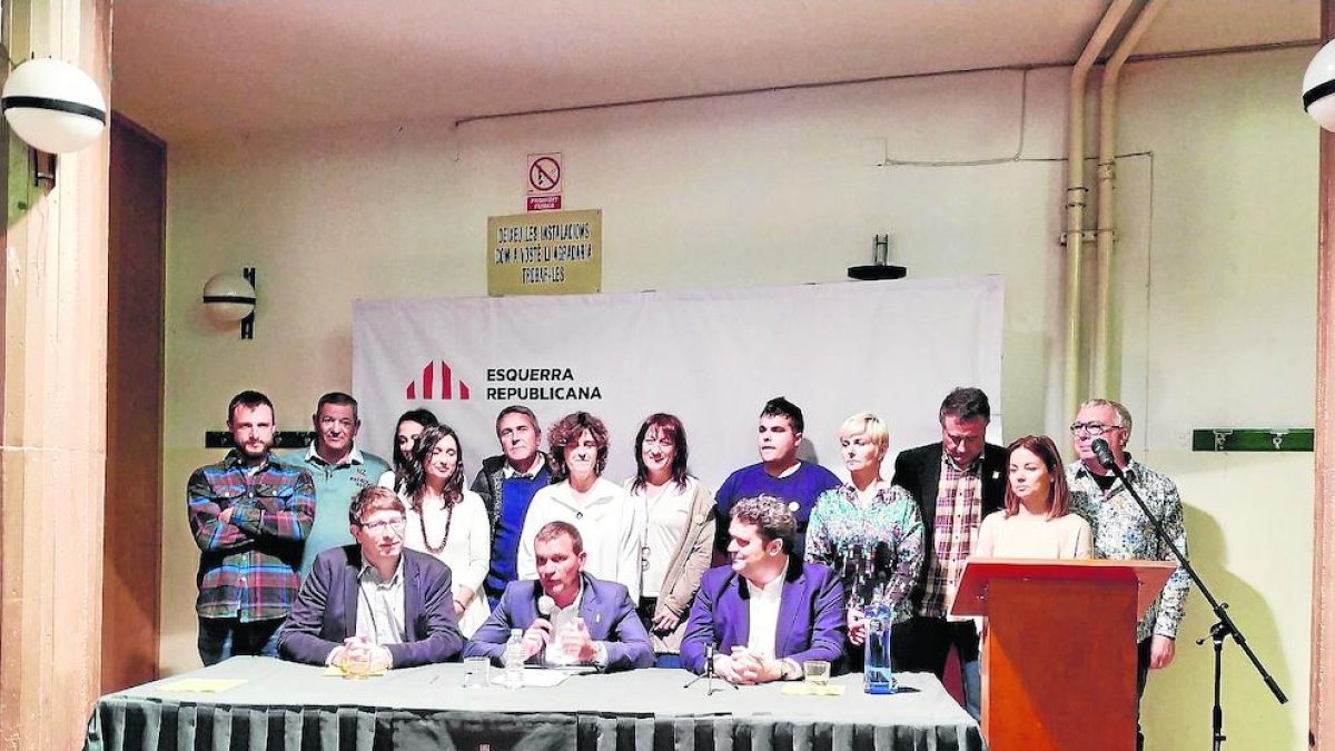 La presentació de la llista d’ERC a Vilanova de Segrià.
