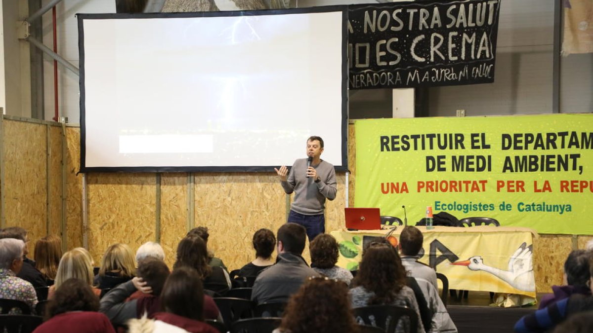 Un moment de la conferència ahir del meteoròleg Francesc Mauri a Fira Natura.