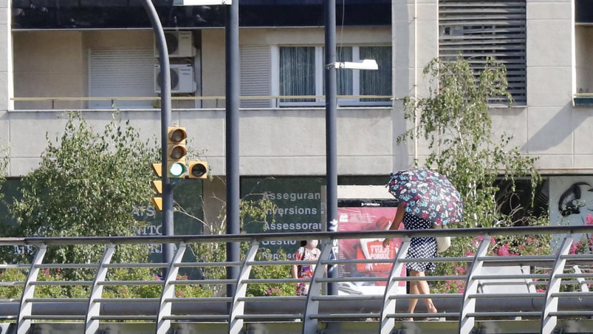Imatge d’arxiu de l’onada de calor que va afectar Lleida el mes de juliol passat.