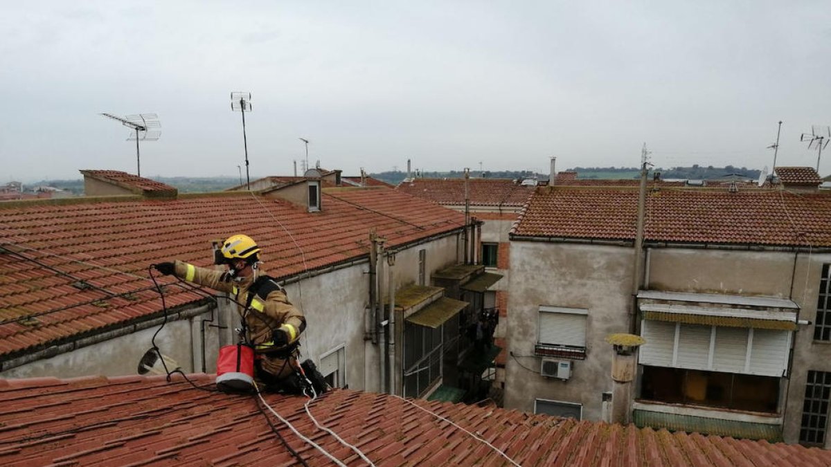Imagen de la intervención en un inmueble de Balaguer.