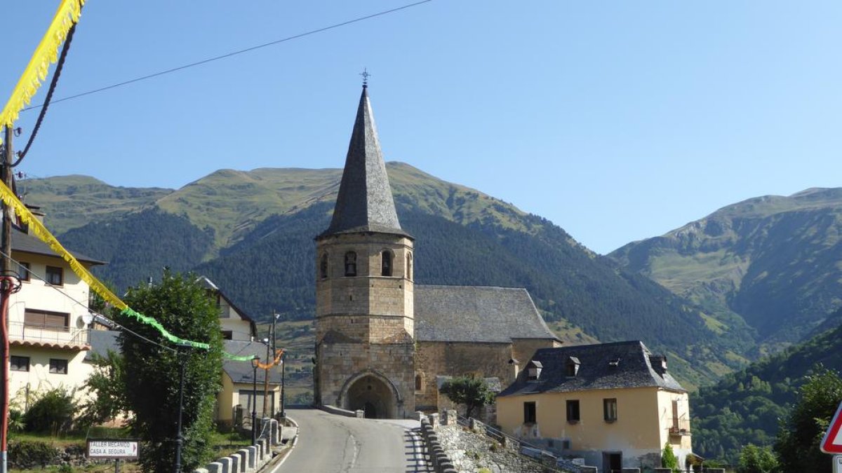 Imatge d’arxiu d’una vista de Gausac, nucli de Vielha.