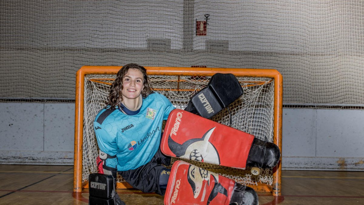 Teresa Sapena, portera del Alpicat, que acabará la temporada en la OK Liga con el Reus.