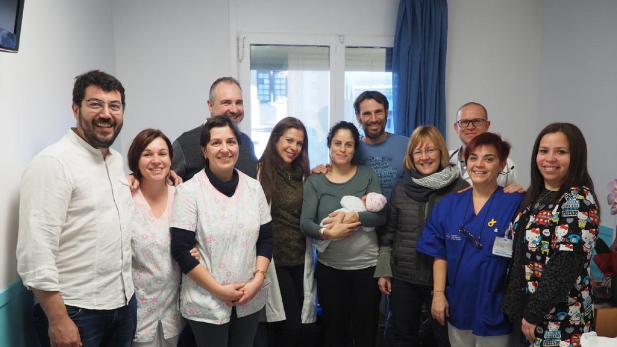 Imagen de la visita institucional de ayer a Lina en La Seu d’Urgell.