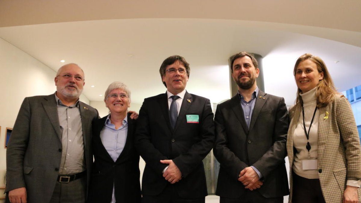 Ponsatí, Puigdemont i Comín, els tres candidats vetats, en una imatge d’arxiu.