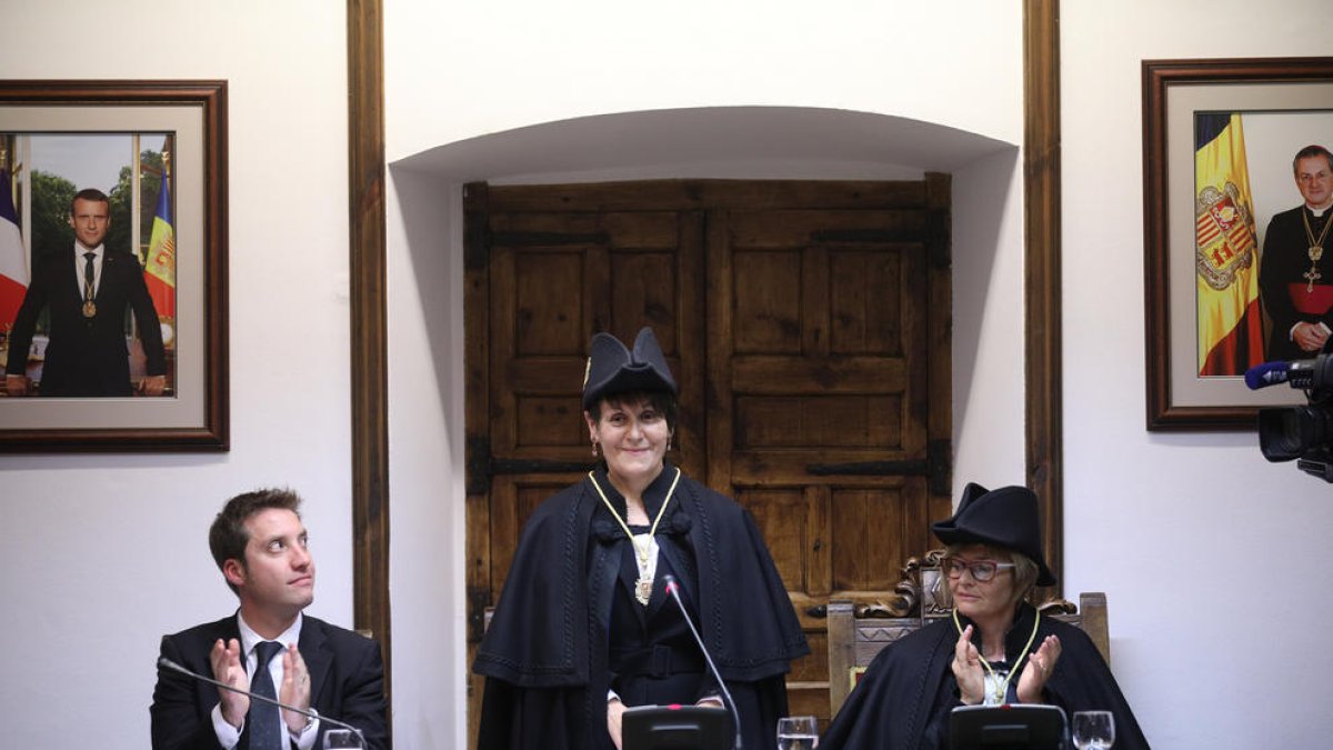 Suñé, al jurar el càrrec de síndica general d’Andorra.