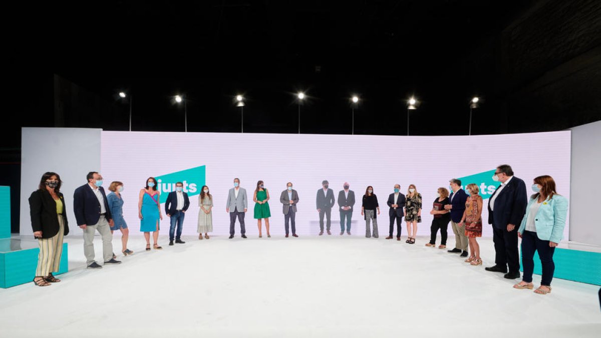 Imagen del acto de fundación de JxCat celebrado el pasado 25 de julio.