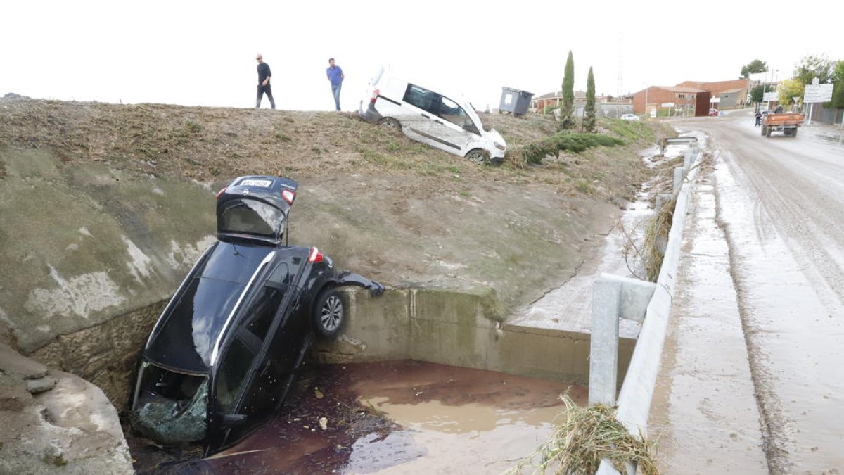 El túnel que va quedar tapat al seu pas per Arbeca.