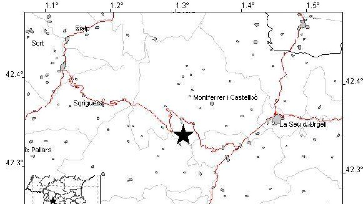 Un terratrèmol de 4,3 sacseja el Pirineu de Lleida