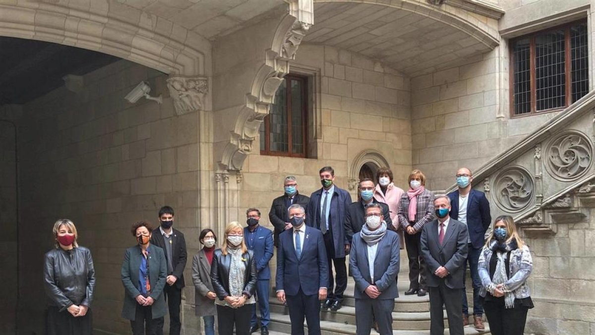 Acto institucional en el Palau de la Generalitat de Barcelona.