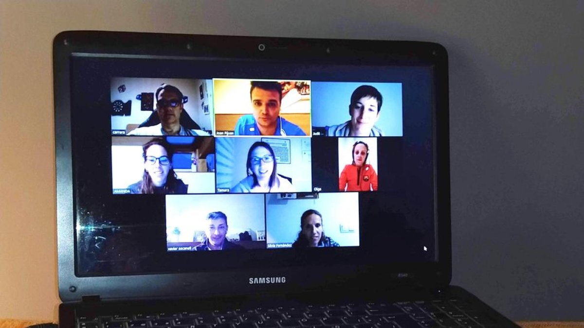 Sessió telemàtica de l’equip de govern.
